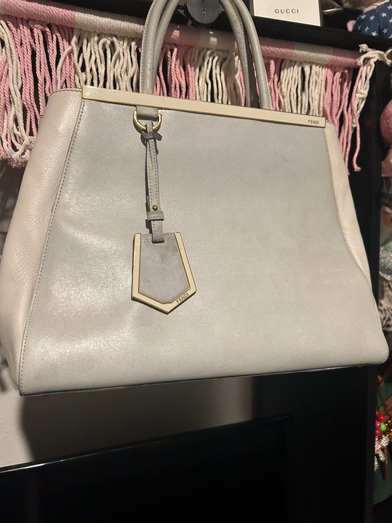 Fendi Handbags - Fendi 2Jours white and rare mint green Medium Tote Bag